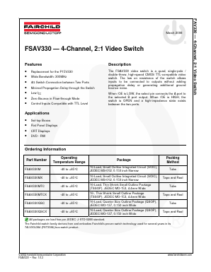 FSAV330MX Datasheet PDF Fairchild Semiconductor