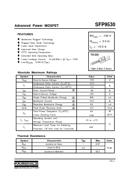 SFP9530 Datasheet PDF Fairchild Semiconductor