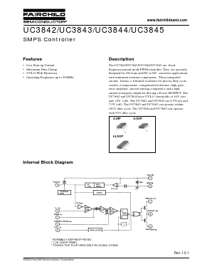 UC3843 Datasheet PDF Fairchild Semiconductor