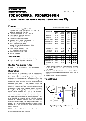 FSDM0265RN Datasheet PDF Fairchild Semiconductor