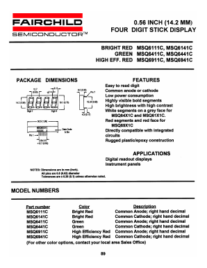 MSQ6941 Datasheet PDF Fairchild Semiconductor