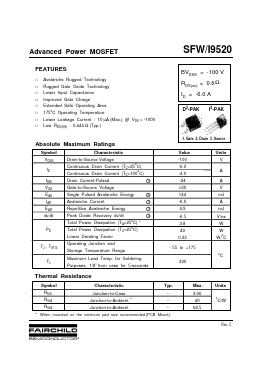 SFW/I9520 Datasheet PDF Fairchild Semiconductor