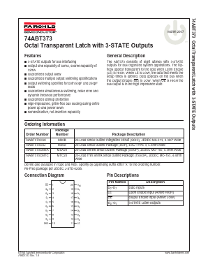 74ABT373CSJ Datasheet PDF Fairchild Semiconductor