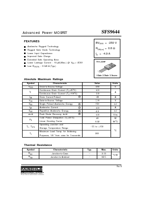 SFS9644 Datasheet PDF Fairchild Semiconductor