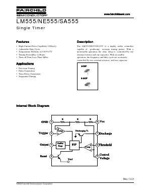 SA555D Datasheet PDF Fairchild Semiconductor