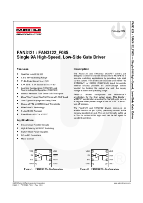 FAN3121TMX_F085 Datasheet PDF Fairchild Semiconductor