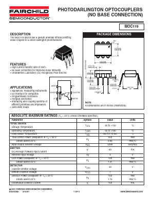 MOC119S Datasheet PDF Fairchild Semiconductor
