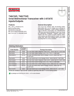 74AC245 Datasheet PDF Fairchild Semiconductor
