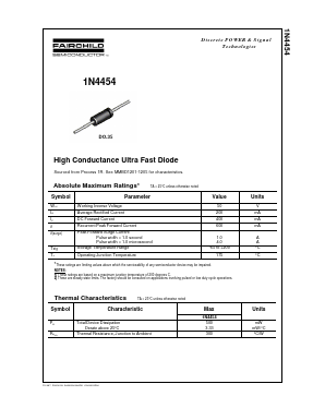 1N4454 Datasheet PDF Fairchild Semiconductor