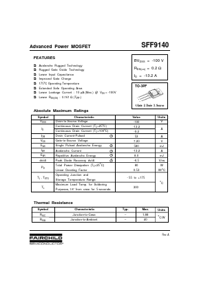 SFF9140 Datasheet PDF Fairchild Semiconductor