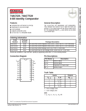 74ACT520 Datasheet PDF Fairchild Semiconductor