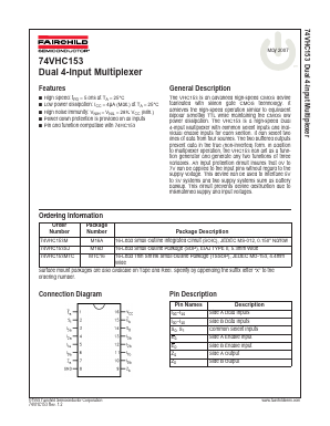 74VHC153MX Datasheet PDF Fairchild Semiconductor