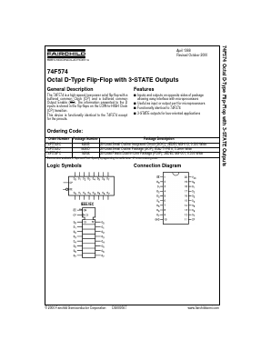 74F574 Datasheet PDF Fairchild Semiconductor
