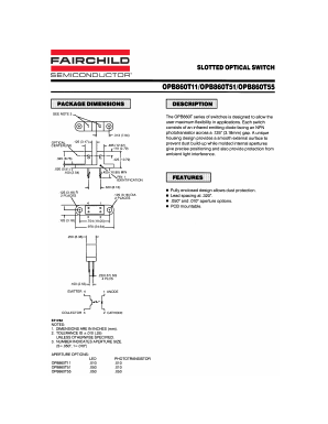OPB860T55 Datasheet PDF Fairchild Semiconductor