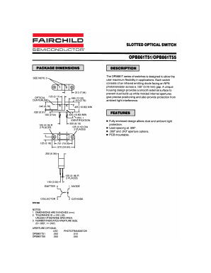 OPB861T51 Datasheet PDF Fairchild Semiconductor