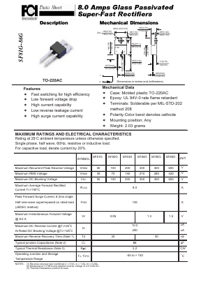 SF81G Datasheet PDF First Components International