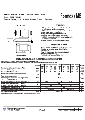 DSS210 Datasheet PDF Formosa Technology