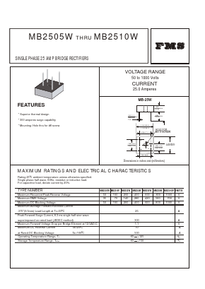 MB2510W Datasheet PDF Formosa Technology