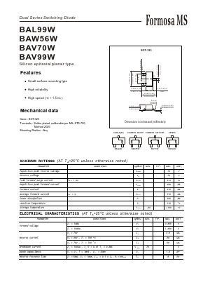 BAW56W Datasheet PDF Formosa Technology