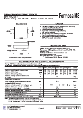 ES1D Datasheet PDF Formosa Technology
