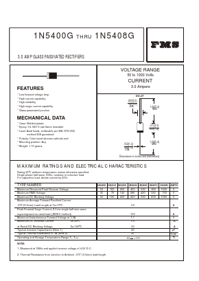 1N5400G Datasheet PDF Formosa Technology