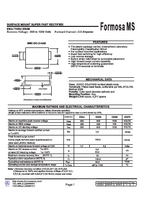 ES3K Datasheet PDF Formosa Technology