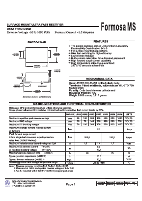 US5J Datasheet PDF Formosa Technology