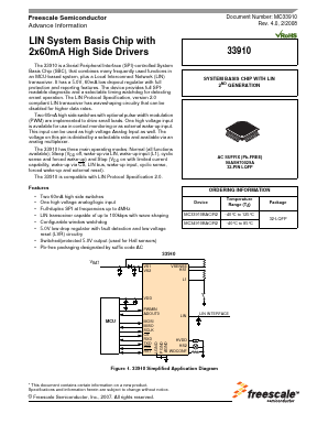 MC34910BACR2 Datasheet PDF Freescale Semiconductor