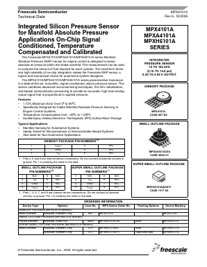 MPX4101A Datasheet PDF Freescale Semiconductor