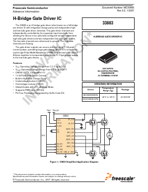 MC33883DWR2 Datasheet PDF Freescale Semiconductor