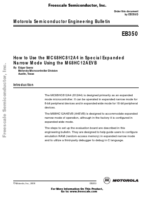 M68HC12A4EVB Datasheet PDF Freescale Semiconductor