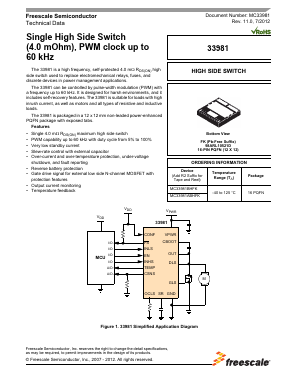 MC33981 Datasheet PDF Freescale Semiconductor