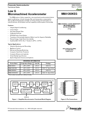 MMA1260EG Datasheet PDF Freescale Semiconductor