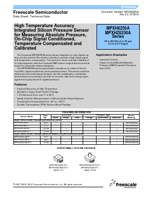 MPXH6250AC6U Datasheet PDF Freescale Semiconductor