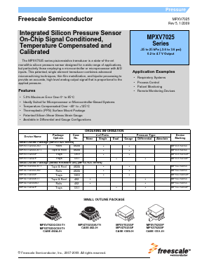 MPXV7025GP Datasheet PDF Freescale Semiconductor