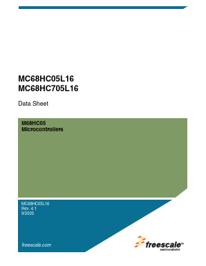 MC68HC05L16 Datasheet PDF Freescale Semiconductor