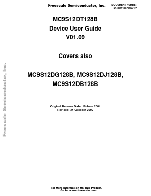 MC9S12DG128BMPV Datasheet PDF Freescale Semiconductor