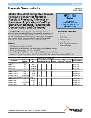 MPXAZ4115A Datasheet PDF Freescale Semiconductor