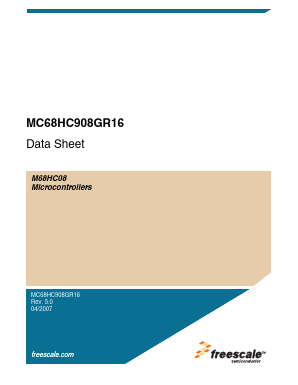 MC908GR16MFJ Datasheet PDF Freescale Semiconductor