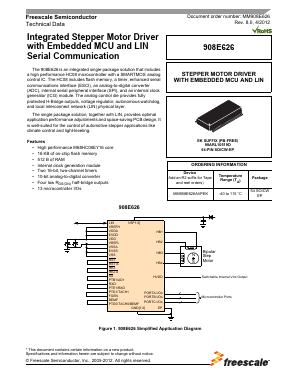 MM908E626AVPEK Datasheet PDF Freescale Semiconductor