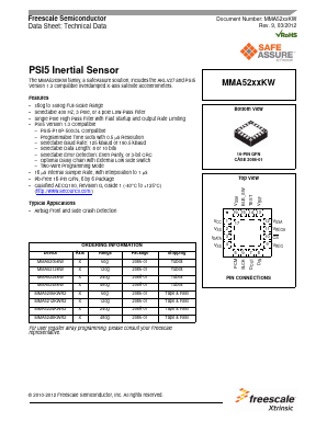 MMA5212KWR2 Datasheet PDF Freescale Semiconductor