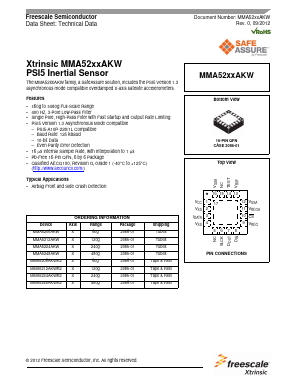 MMA52XXAKW Datasheet PDF Freescale Semiconductor