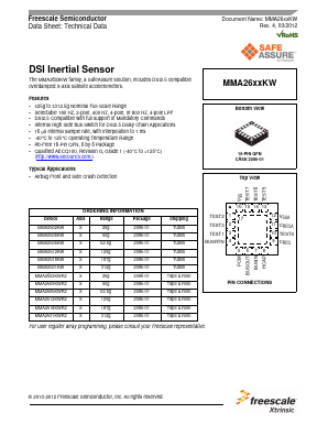 MMA26XXKW Datasheet PDF Freescale Semiconductor