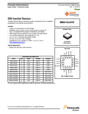 MMA16XXKW Datasheet PDF Freescale Semiconductor
