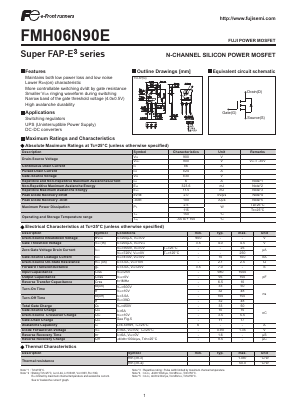 FMH06N90E Datasheet PDF Fuji Electric