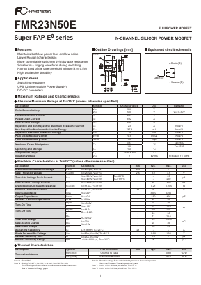 FMR23N50E Datasheet PDF Fuji Electric