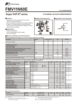 11N60E Datasheet PDF Fuji Electric