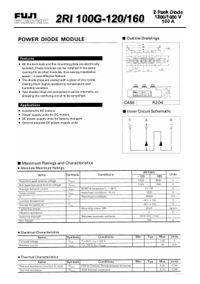 2RI100G-160 Datasheet PDF Fuji Electric