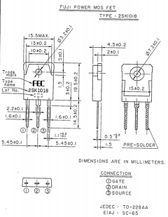 2SK1018-E Datasheet PDF Fuji Electric