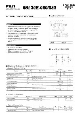 6RI30E-060 Datasheet PDF Fuji Electric